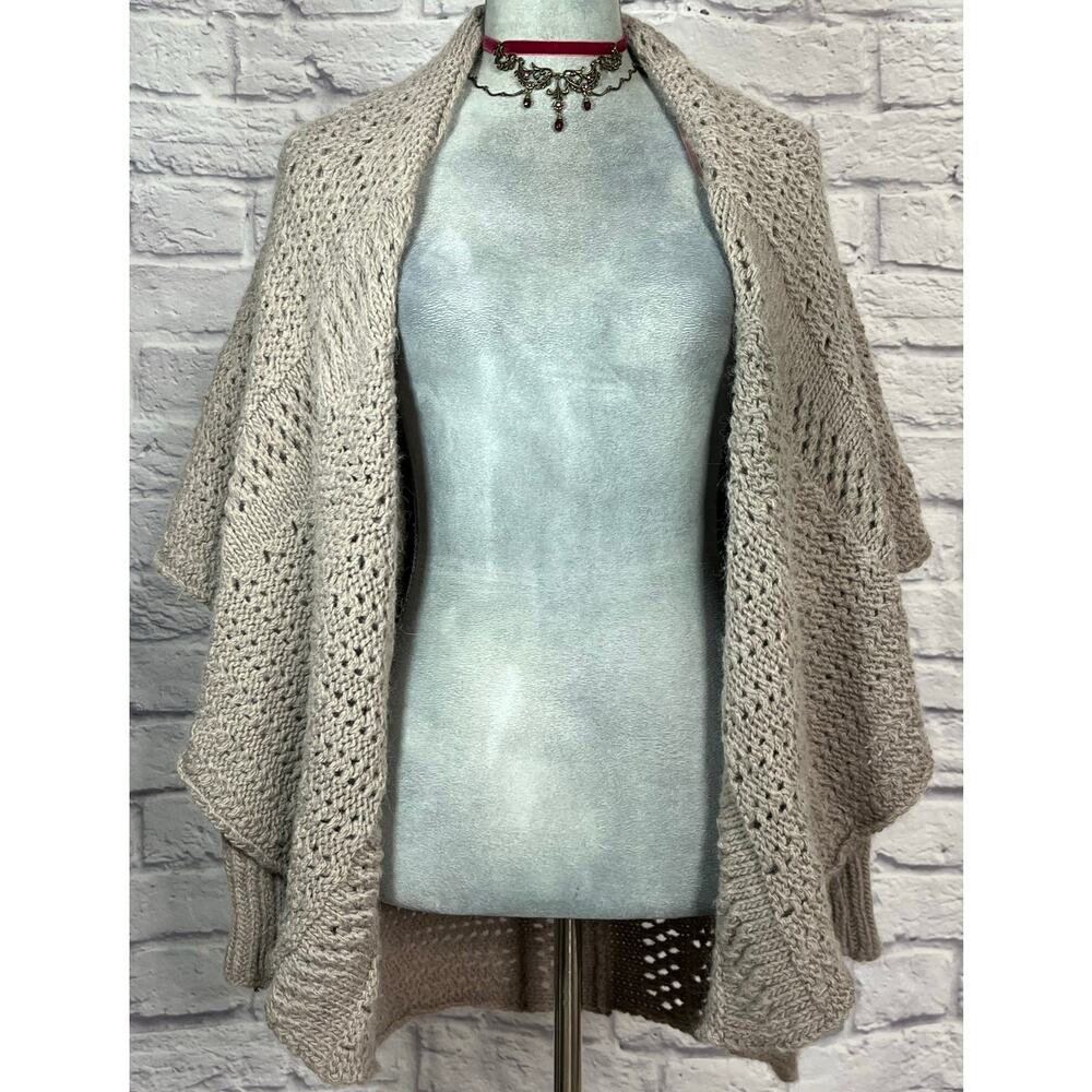 Elsamanda Italy Soft and Cozy Alpaca & Wool Blend Waterfall Boho Cardigan